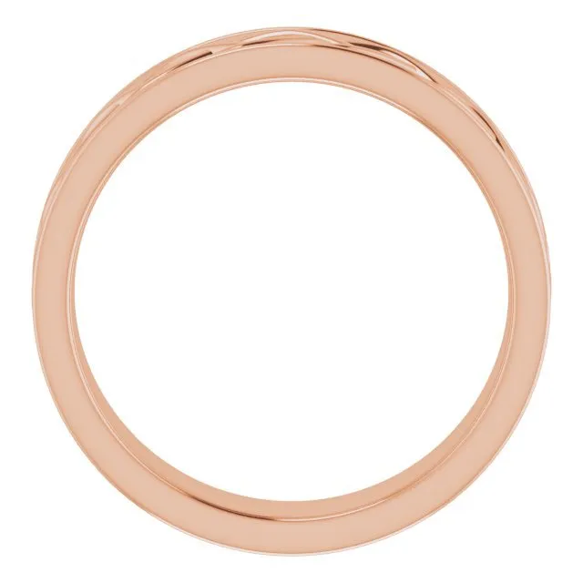 14K Rose 6 mm Woven-Design Band