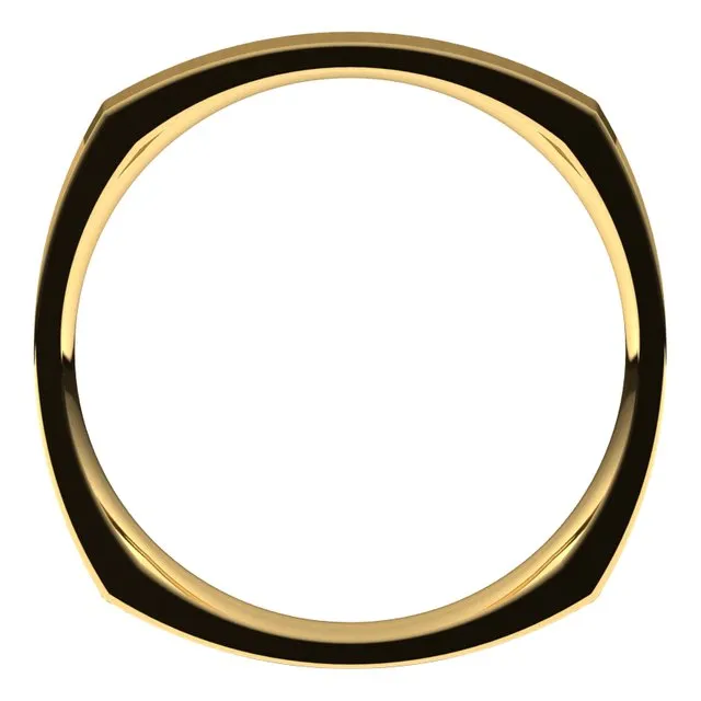 18K Yellow Gold 2.5 mm Square Comfort Fit Wedding Band