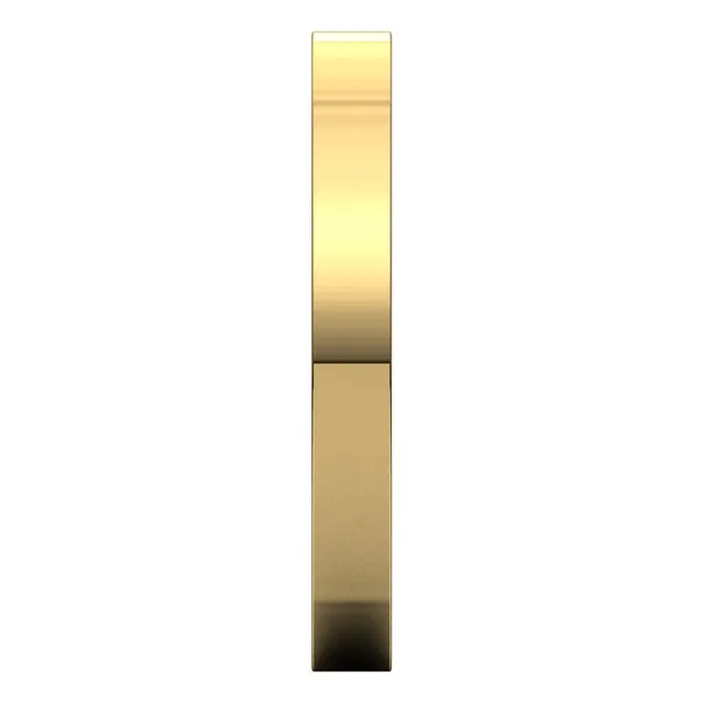 18K Yellow Gold 2.5 mm Square Comfort Fit Wedding Band