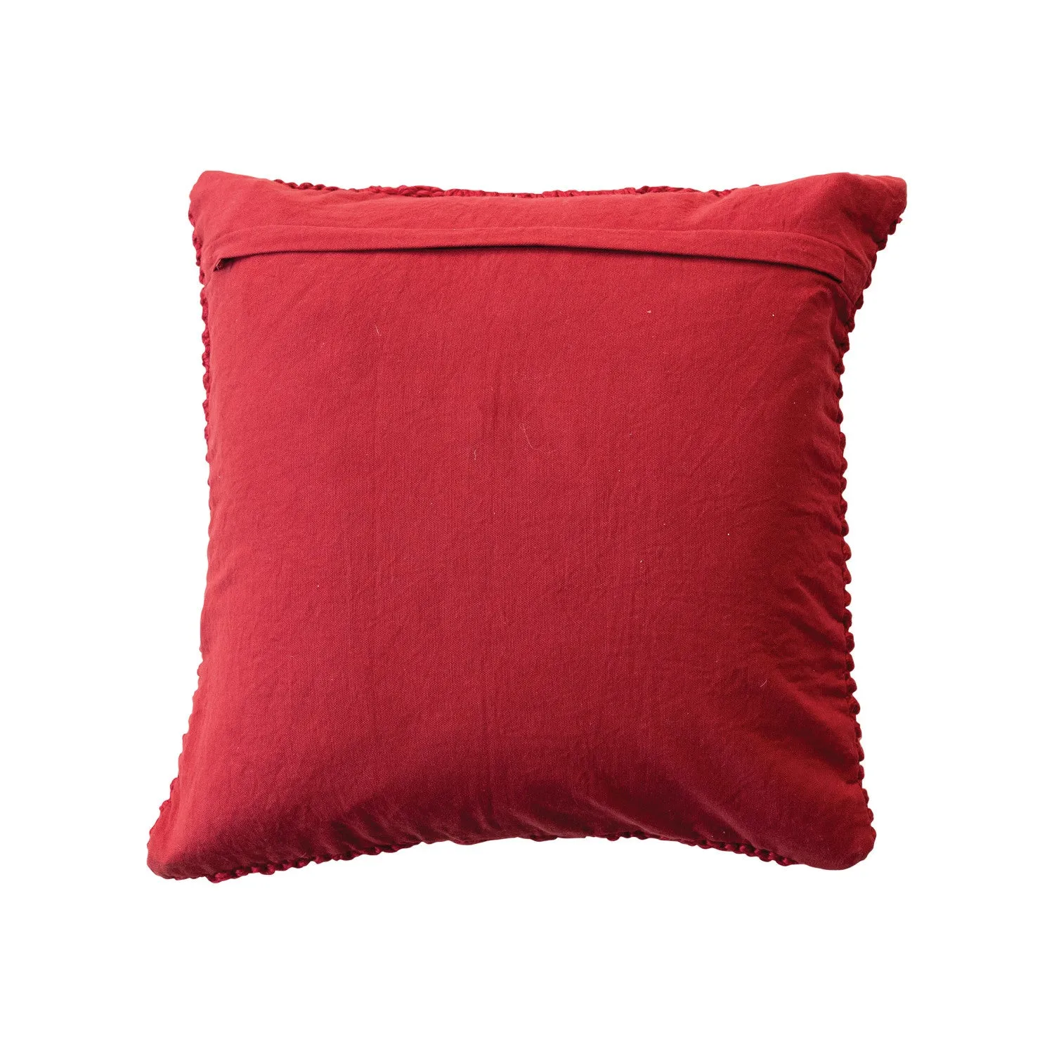 20" Cable Knit Sweater Pillow - Red