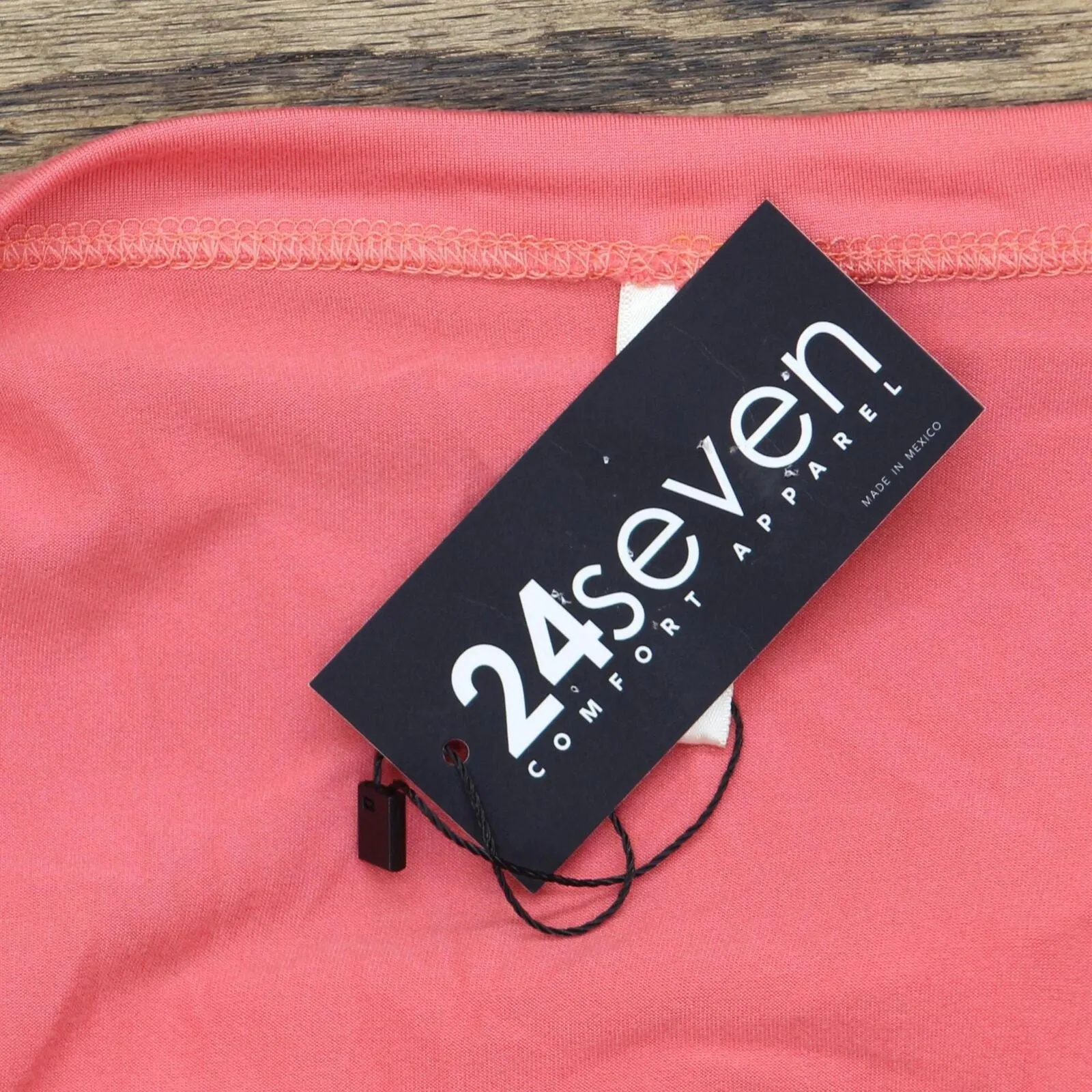 24seven Comfort Apparel Womens Plus Size Loose Fit V-neck Knee Length Dress