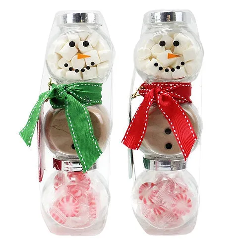 3 Stack Snowman Jar Cocoa Set