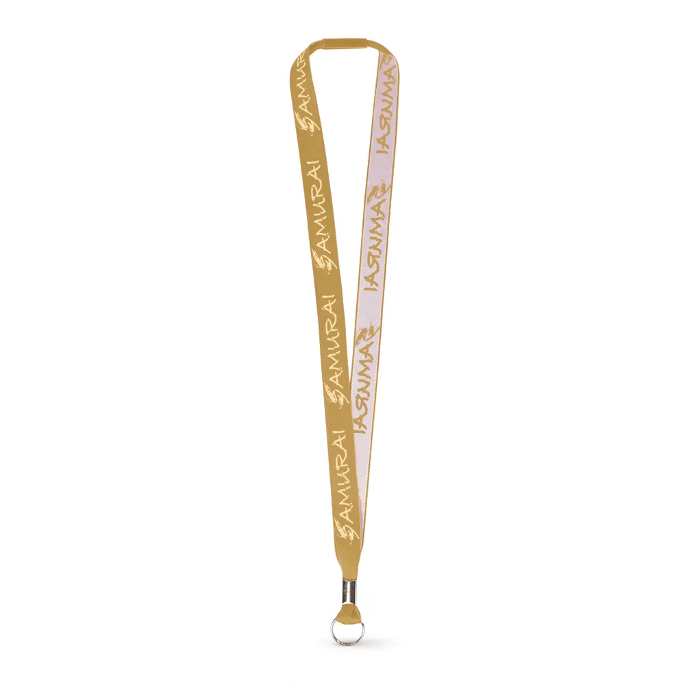 3/4" Woven Lanyard - Embroidered