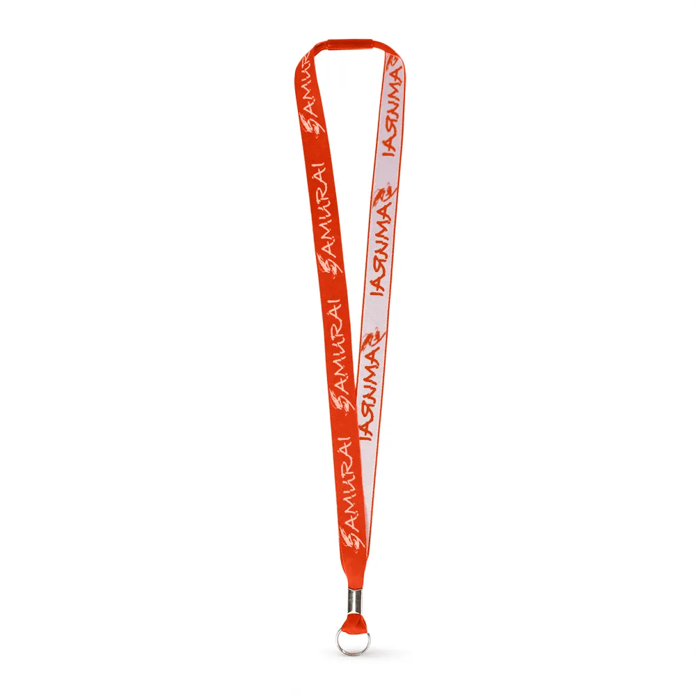 3/4" Woven Lanyard - Embroidered
