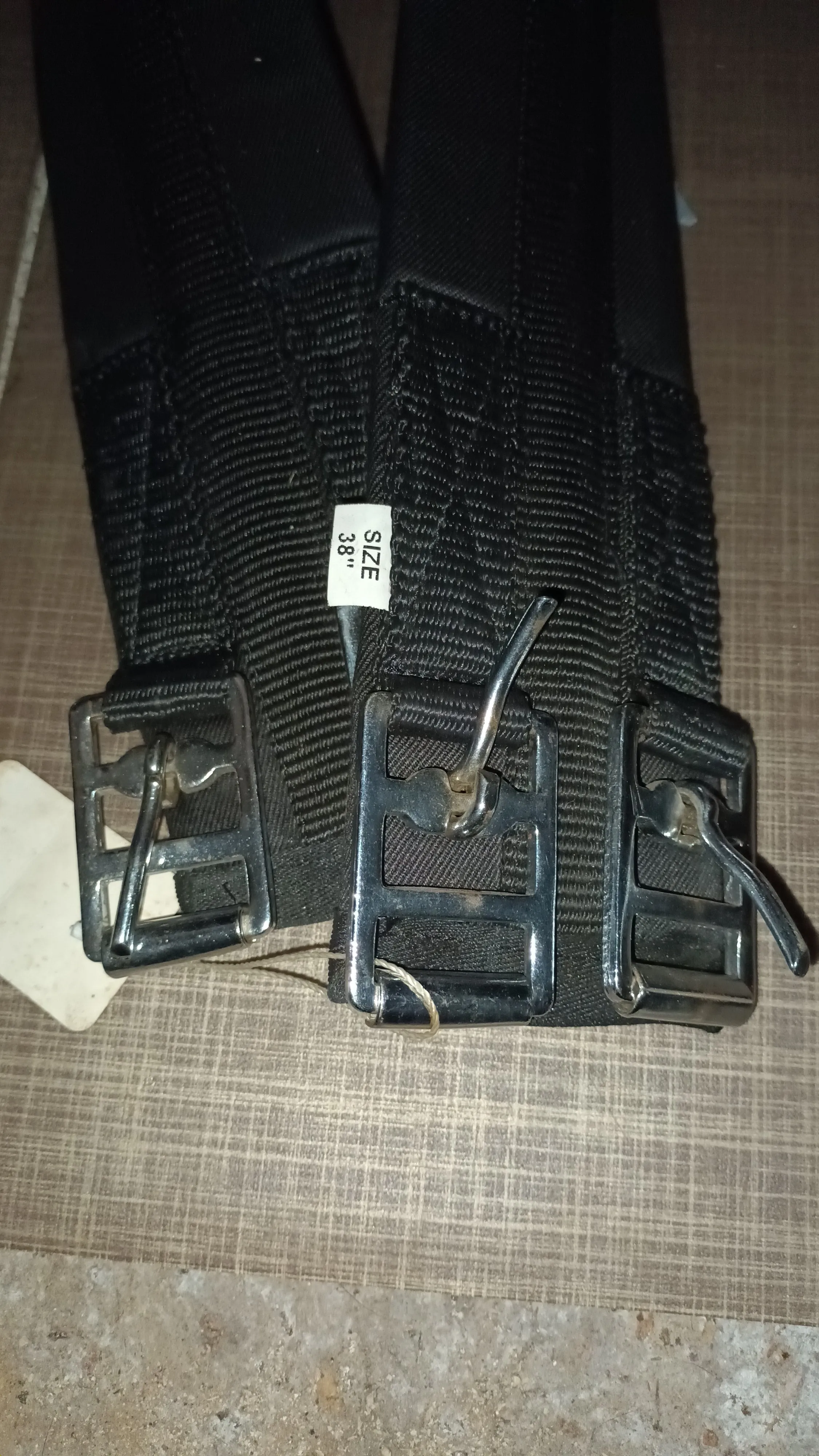 38" new black nylon girth