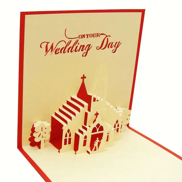 3D Pop UP Cards Valentines Day Gift Postcard Love Card