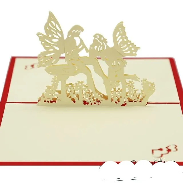 3D Pop UP Cards Valentines Day Gift Postcard Love Card