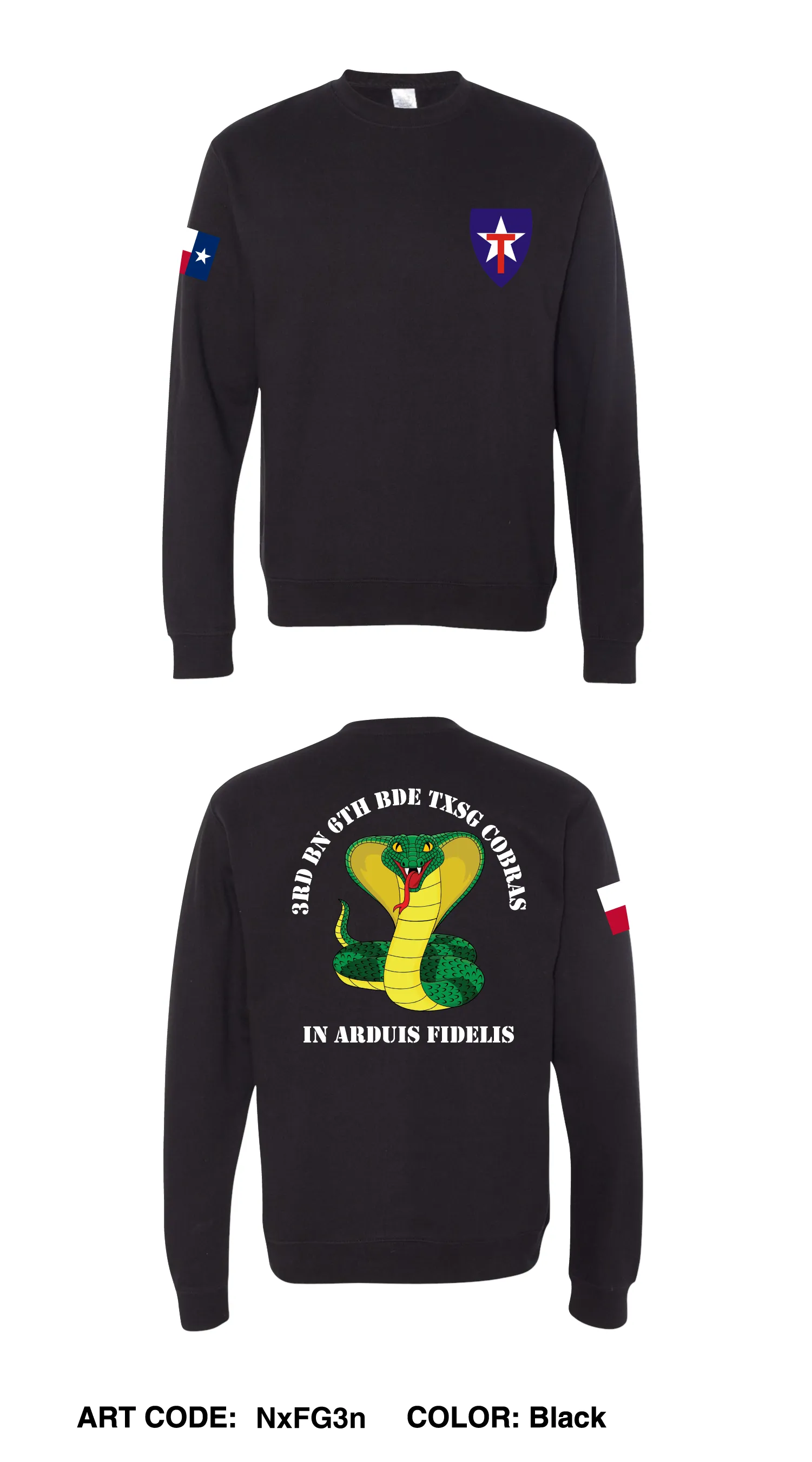 3rd BN 6th BDE TXSG Cobras Comfort Unisex Crewneck Sweatshirt - NxFG3n