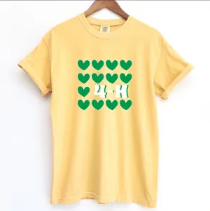 4-H Multiple Hearts ComfortWash/ComfortColor T-Shirt (S-4XL) - Multiple Colors!