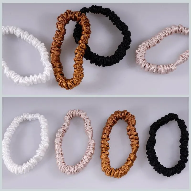 4 Pack Mini Silk Scrunchies - Comfort - dropshipping