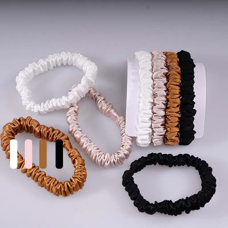 4 Pack Mini Silk Scrunchies - Comfort - dropshipping