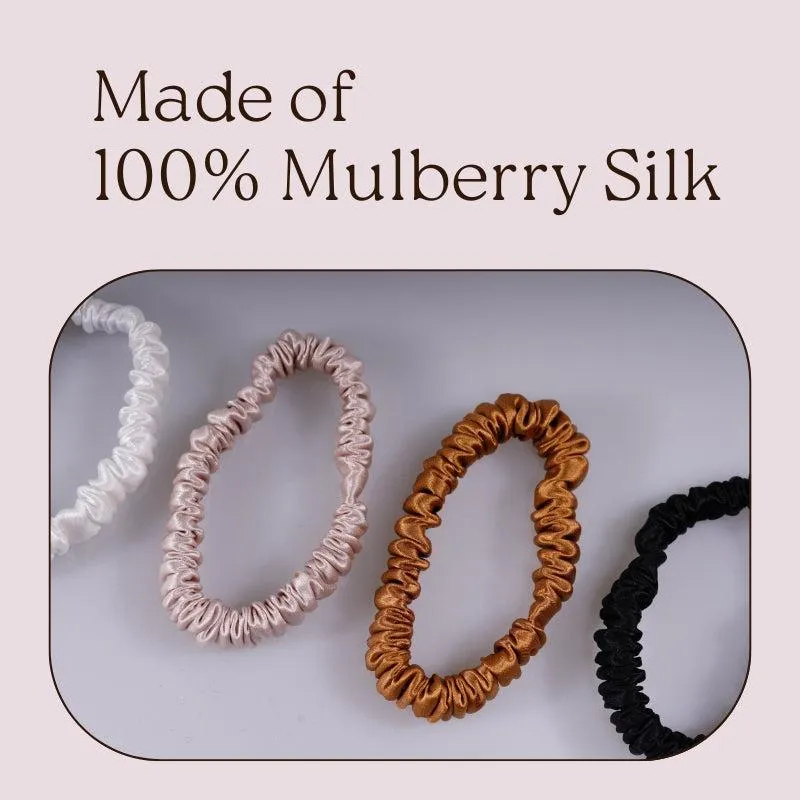 4 Pack Mini Silk Scrunchies - Comfort - dropshipping