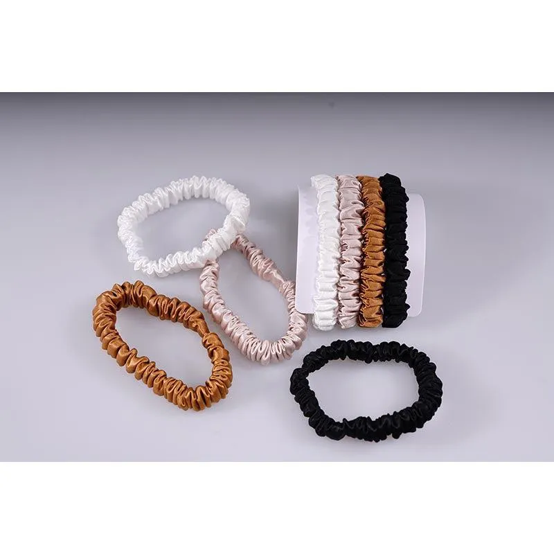 4 Pack Mini Silk Scrunchies - Comfort - dropshipping