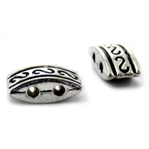 4.6X10mm Metal Spacer Pewter 2Hole SPMT23