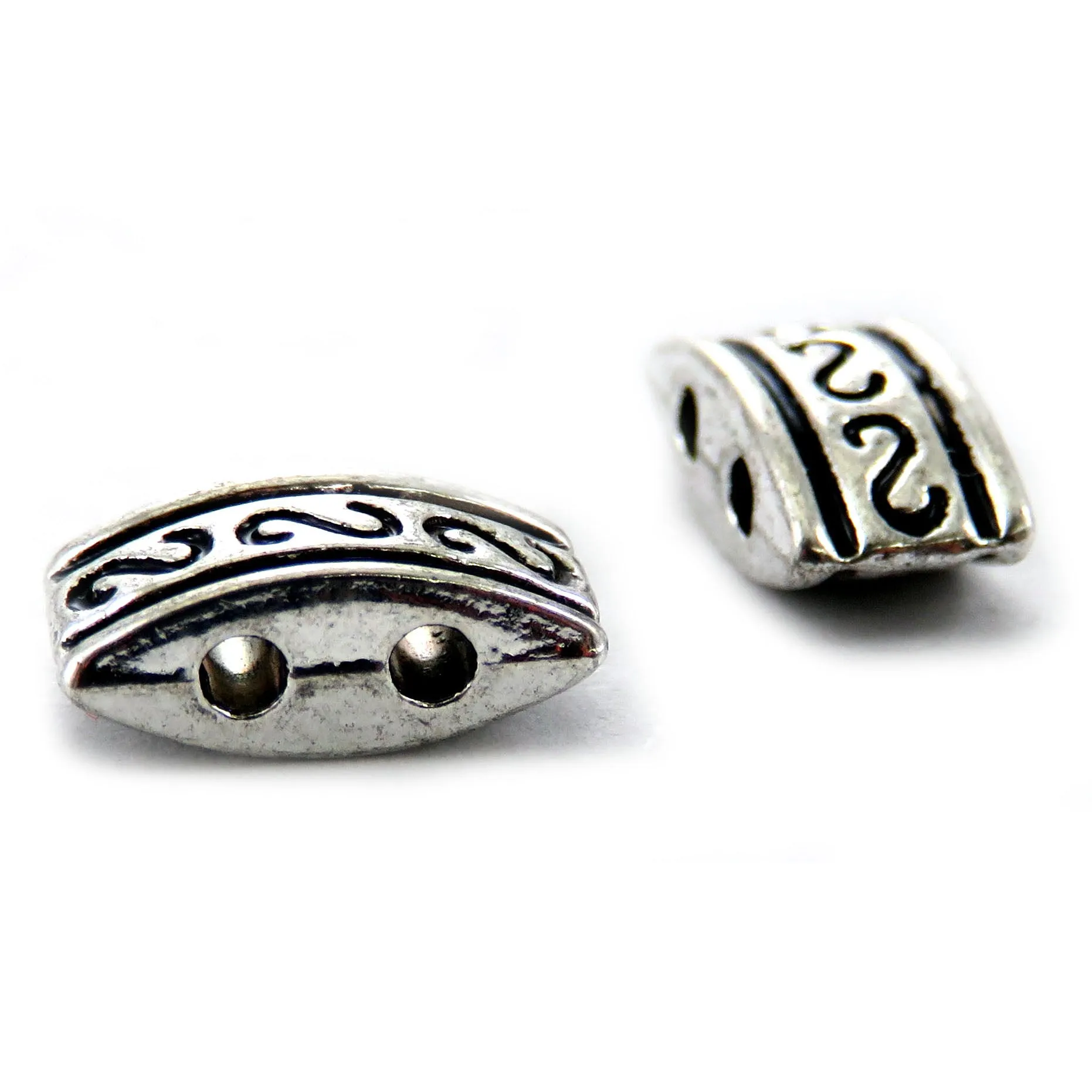 4.6X10mm Metal Spacer Pewter 2Hole SPMT23