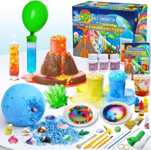 50  Science Lab Experiments Kit for Kids Age 4-6-8-12, STEM Activities Education