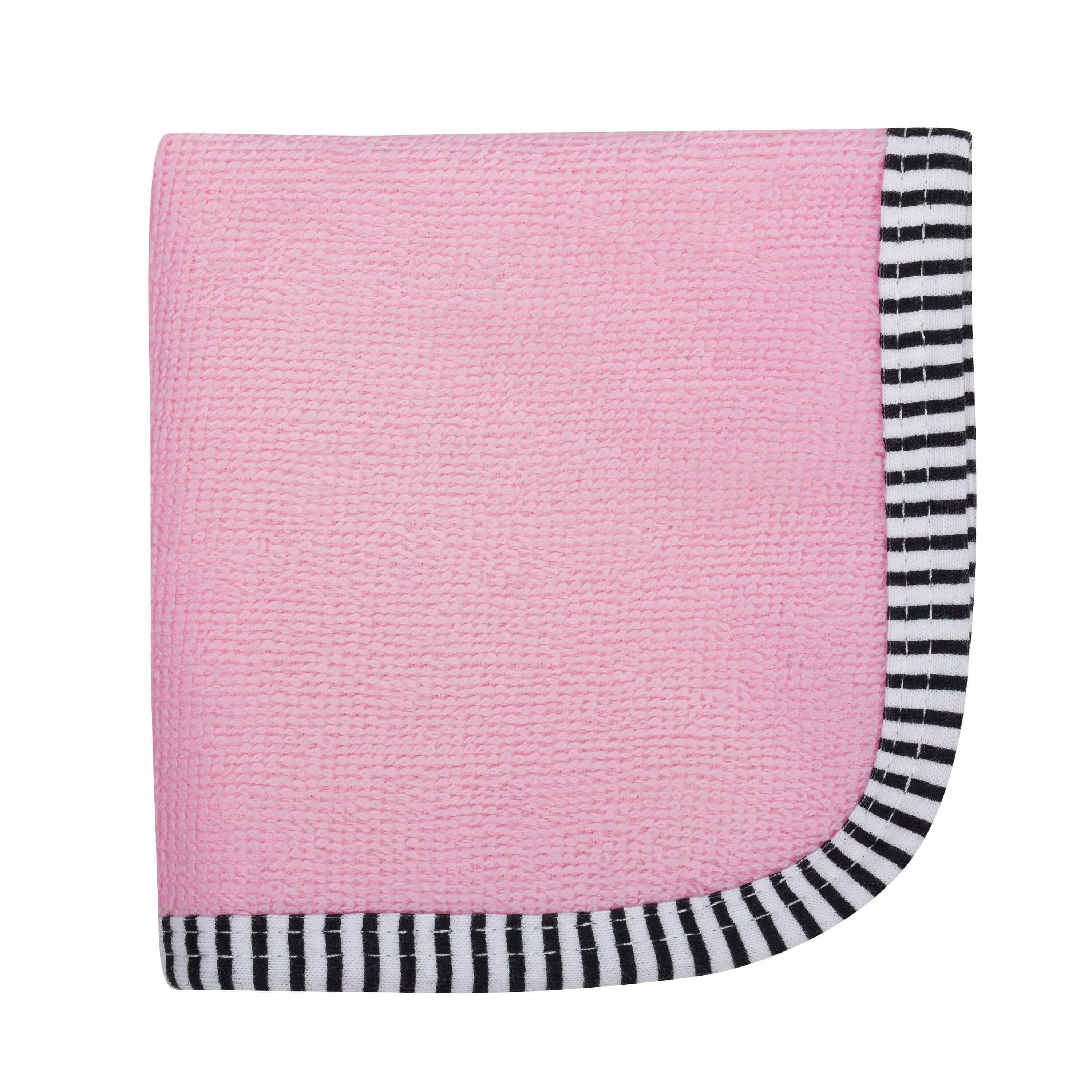 6-Pack Girls Pink Woven Washcloths