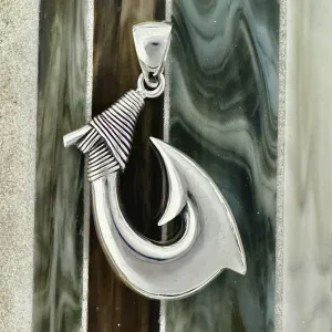925 Sterling Silver XL Maui Hook Pendant