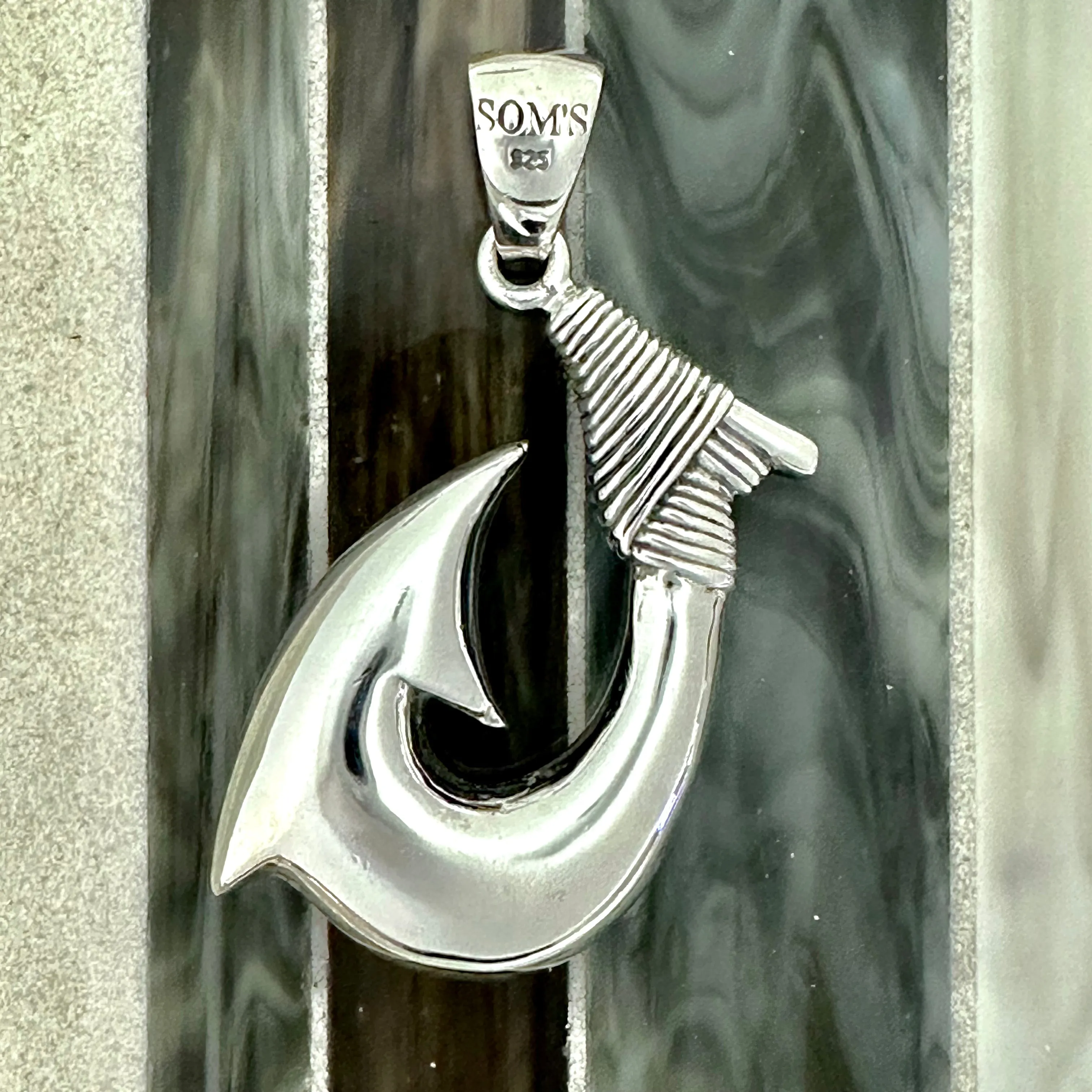 925 Sterling Silver XL Maui Hook Pendant