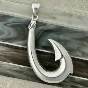 925 Sterling Silver XL Maui Hook Pendant