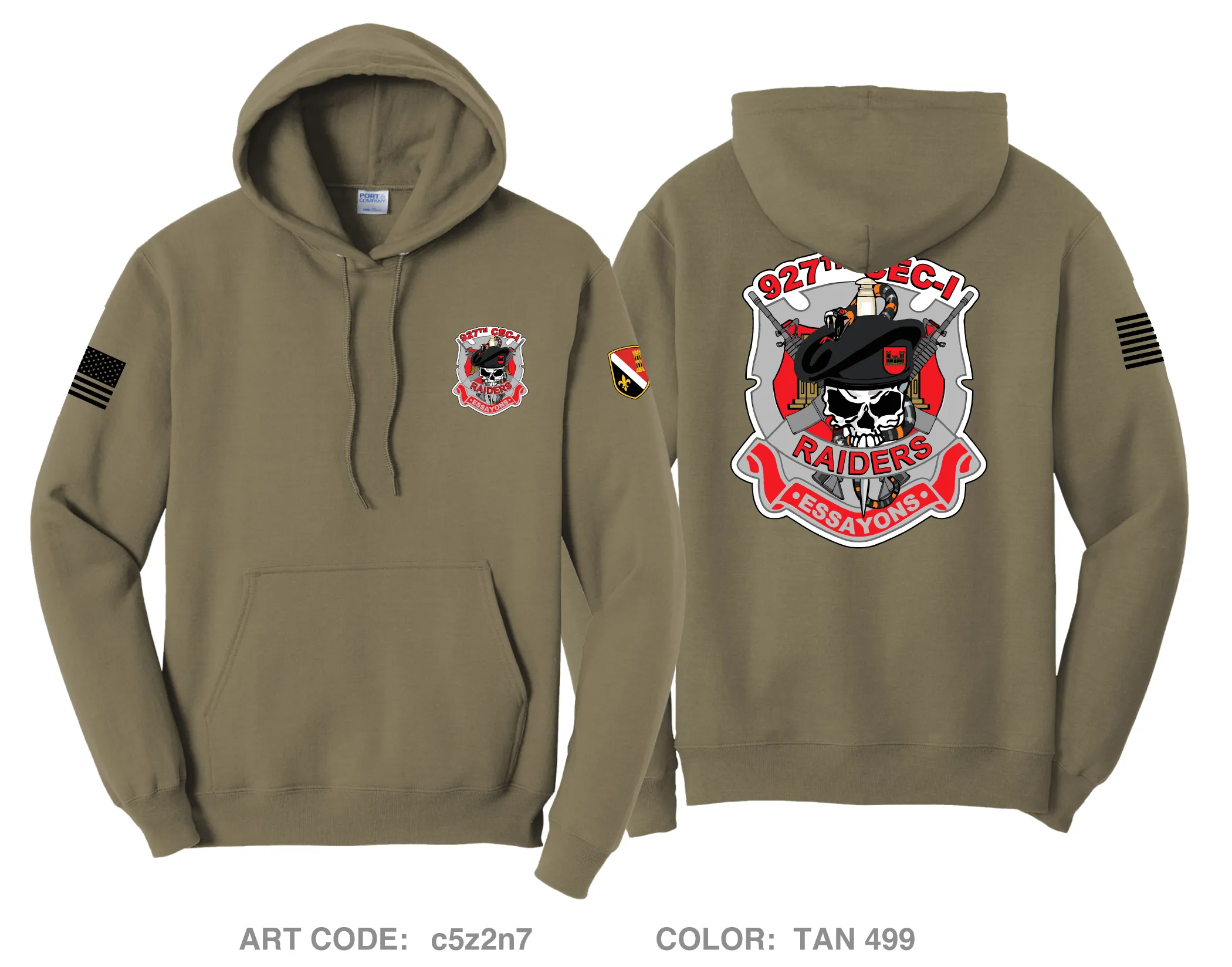 927th CEC-I Comfort Unisex Hooded Sweatshirt - c5z2n7