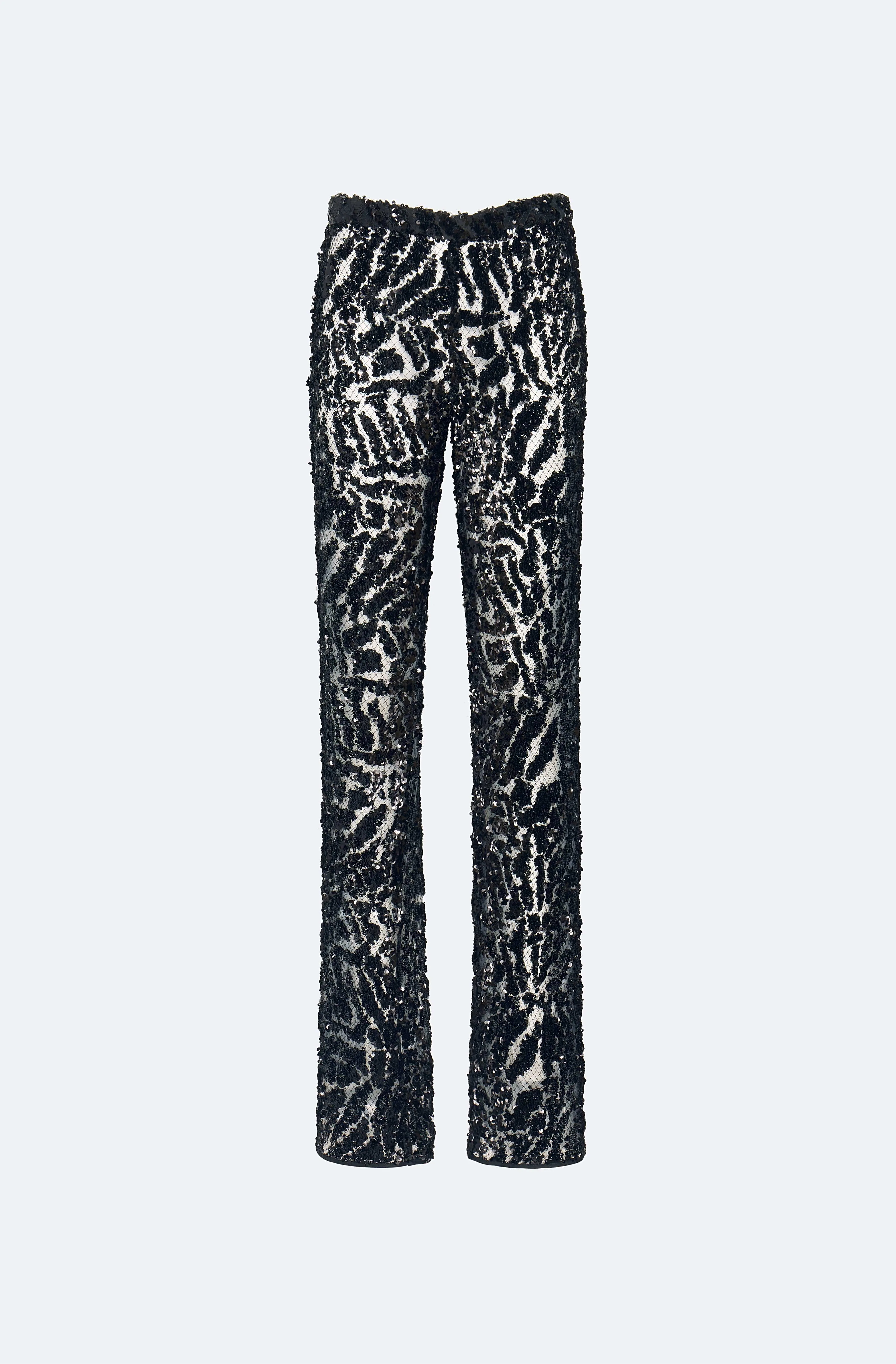 Abstract Sequin Flare Pant