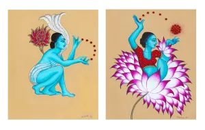 Adina 2 & 3 Original Framed Diptych
