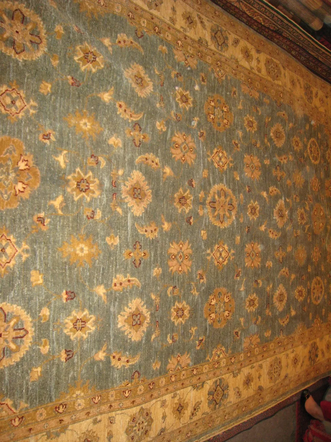 Afghan Chobi Carpet Chobee Design 7x10 Hand Knotted 350 kpsi Blue Turquoise Rug