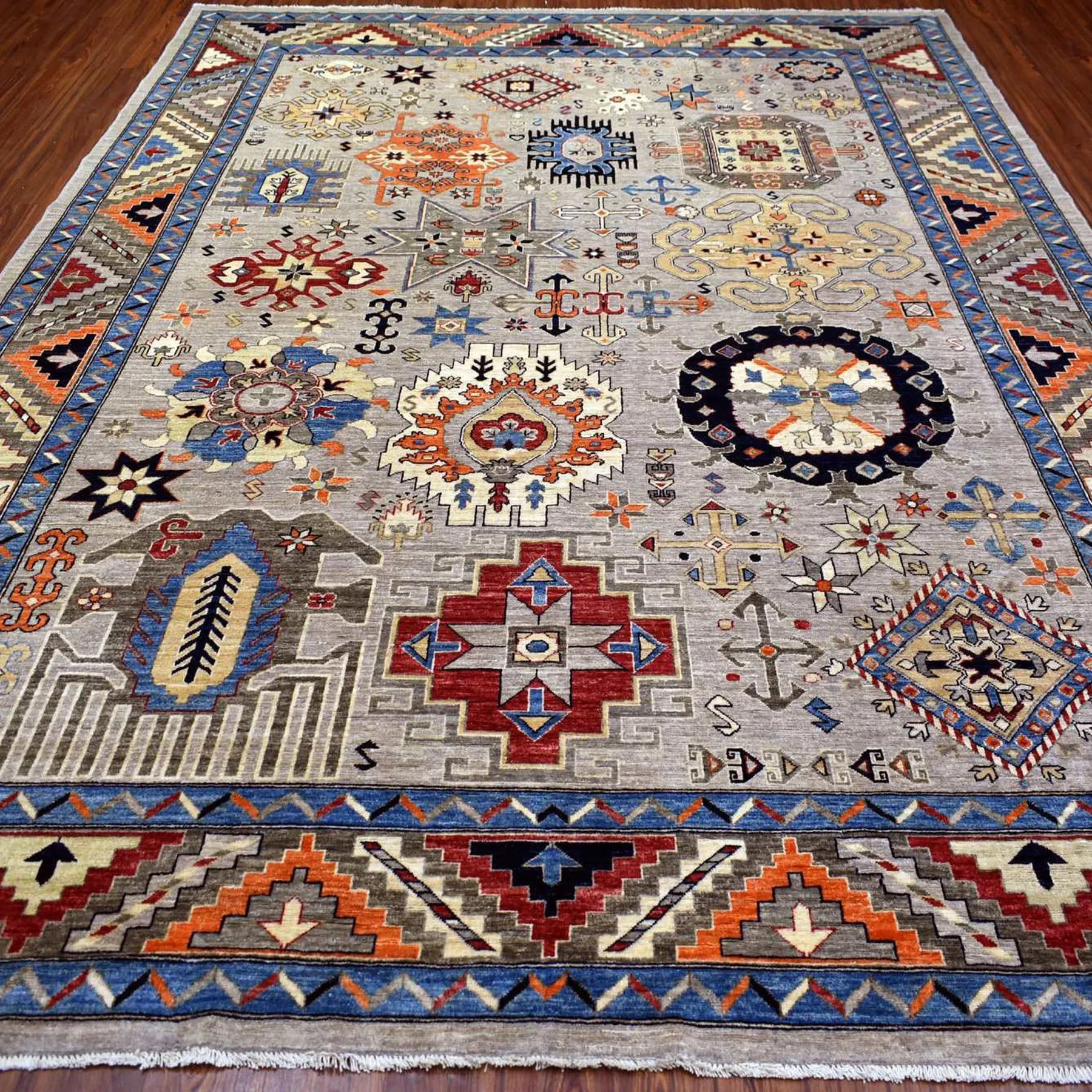 Afghan Hand-Knotted Tribal Ersari Handmade Wool Rug (Size 9.3 X 11.10) Cwral-8832