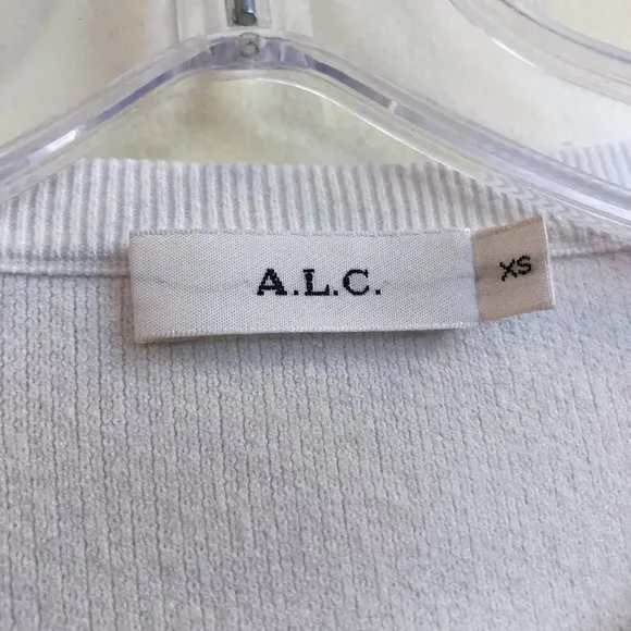 A.L.C. Colorblock Tight Knit Crew Neck Pullover Designer Sweatshirt Sweater XS