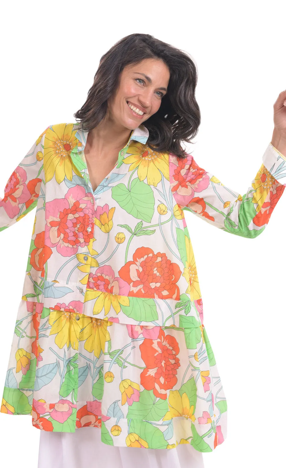 Alembika Bloom Getaway Tunic Shirt