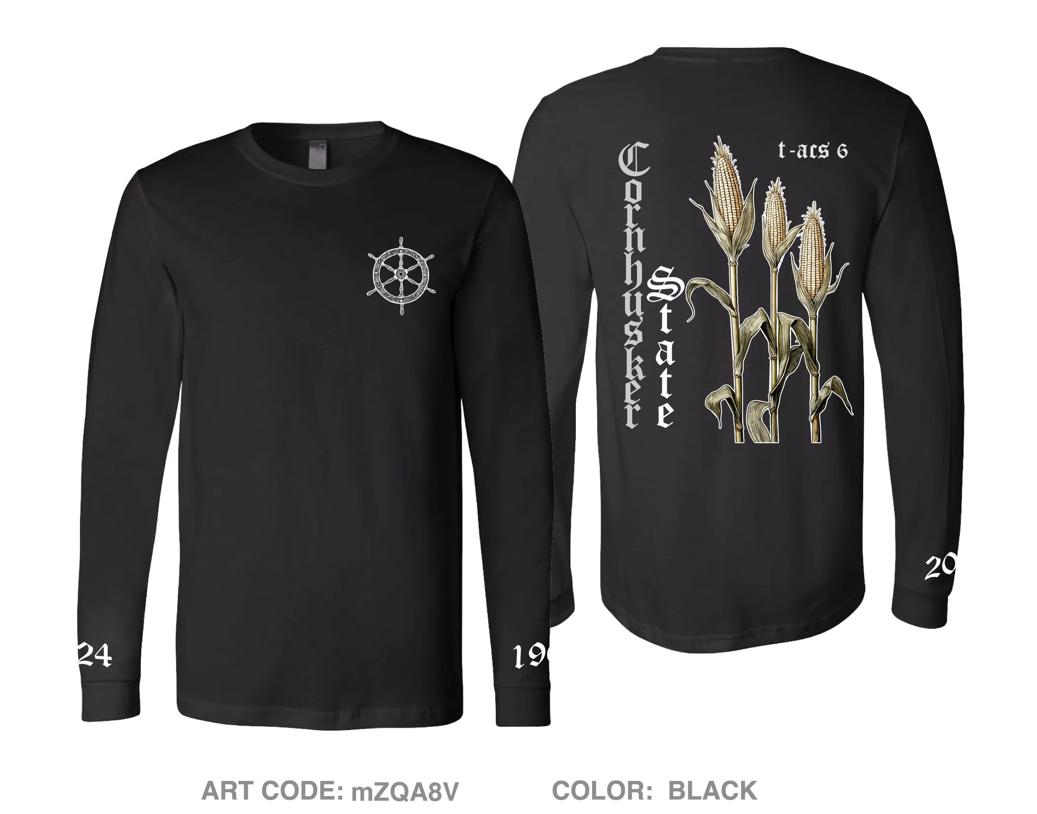 All Fetched Up Comfort Unisex Cotton LS Tee - mZQA8V