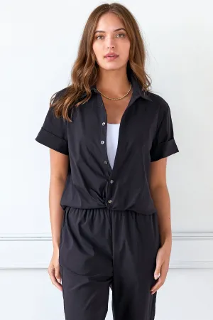 Alli Shirt Getaway Collection - Black Super Stretch