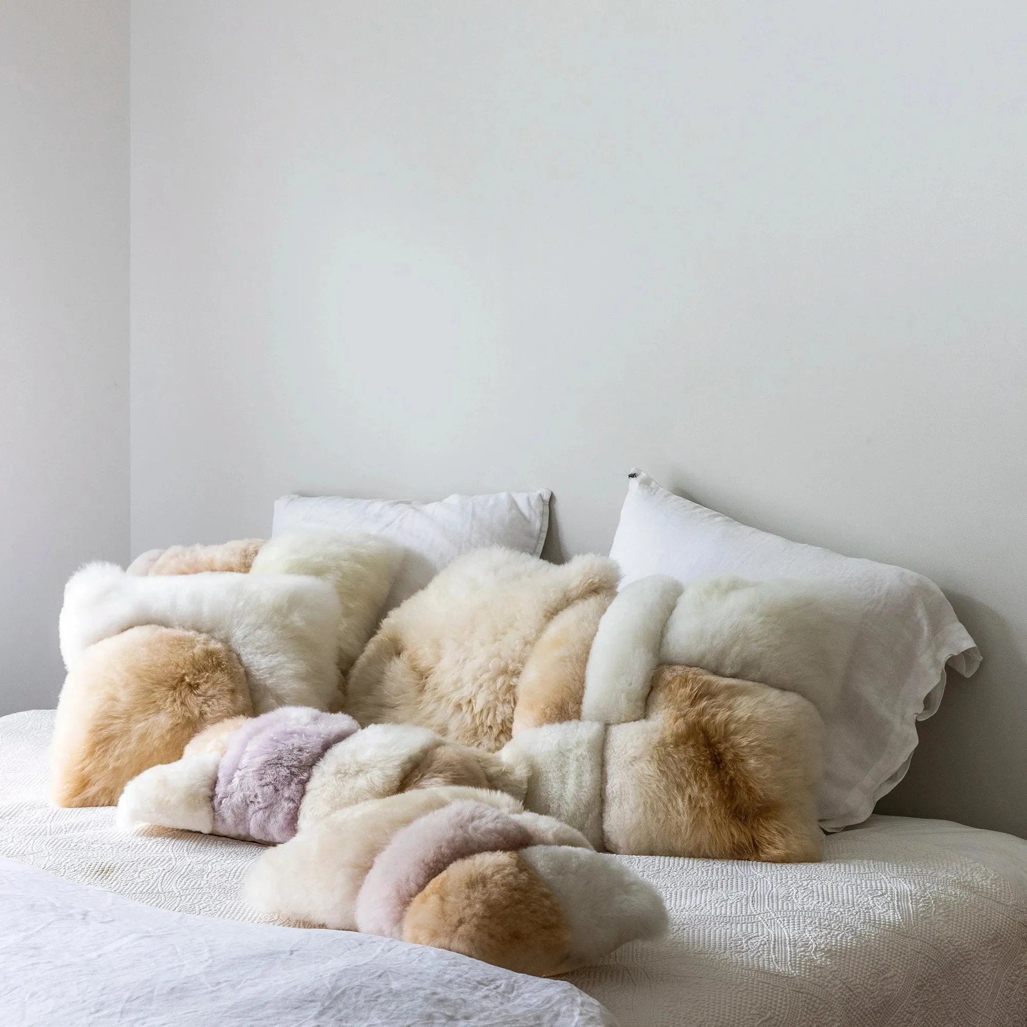 Alpaca Colorblock Pillow Luna