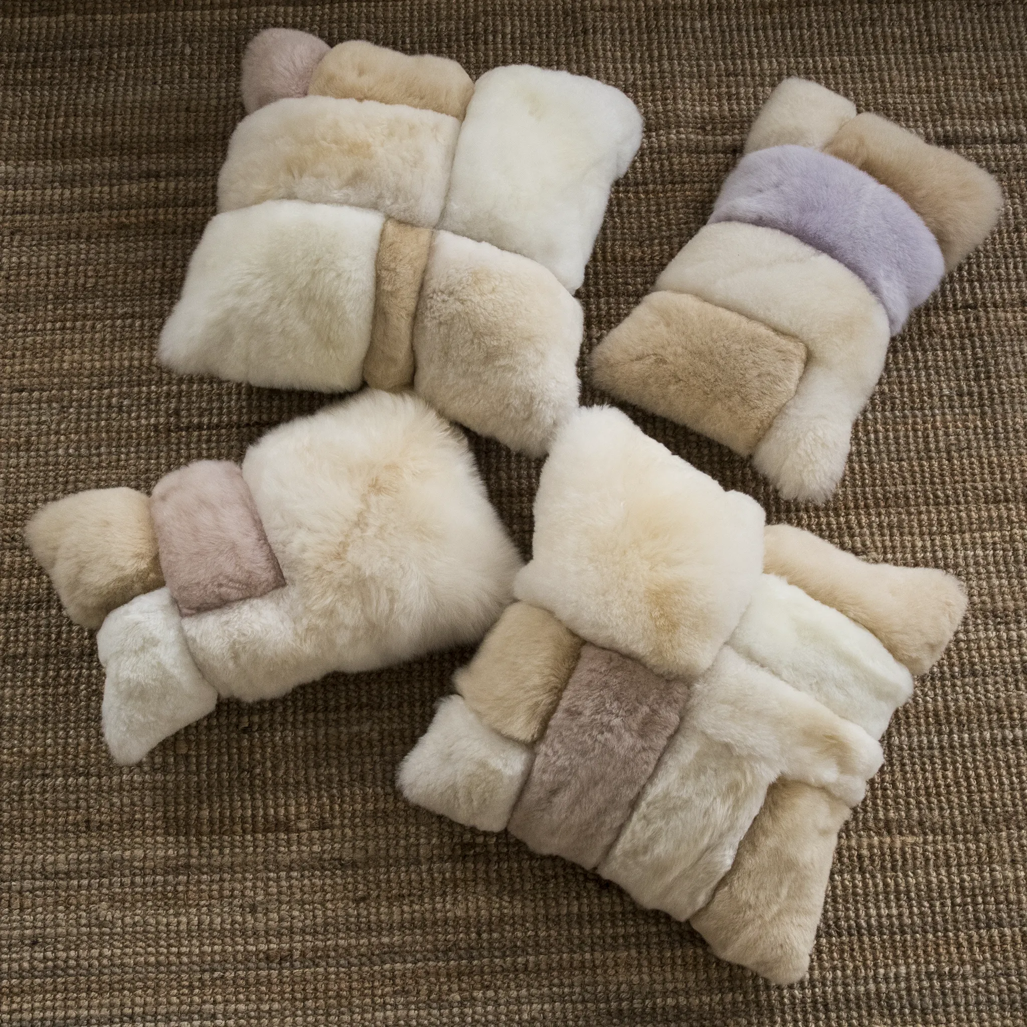 Alpaca Colorblock Pillow Sandstone