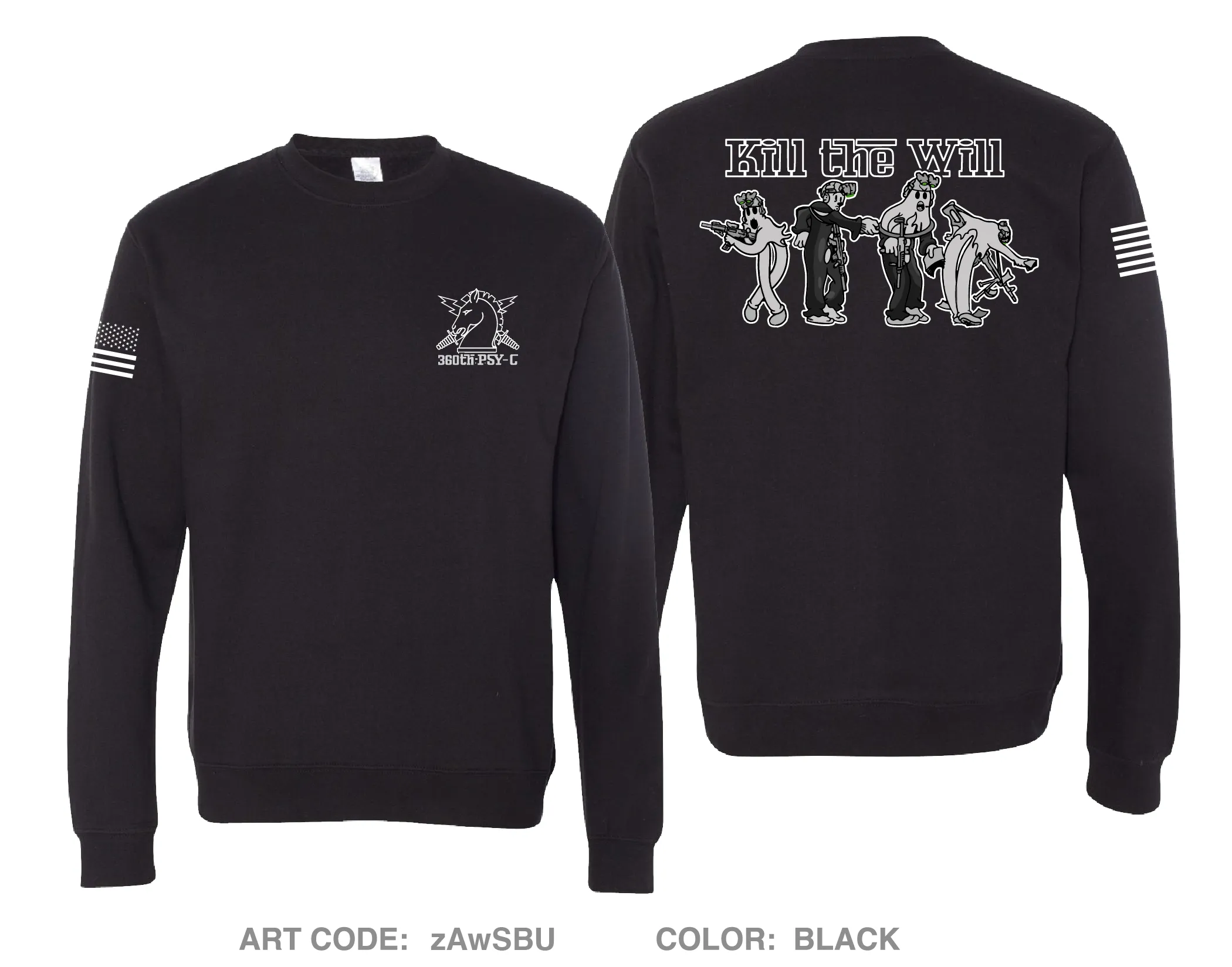 Alpha 4, 360th PSY-C, 11th PSY-B, 2d PSY-G Comfort Unisex Crewneck Sweatshirt - zAwSBU