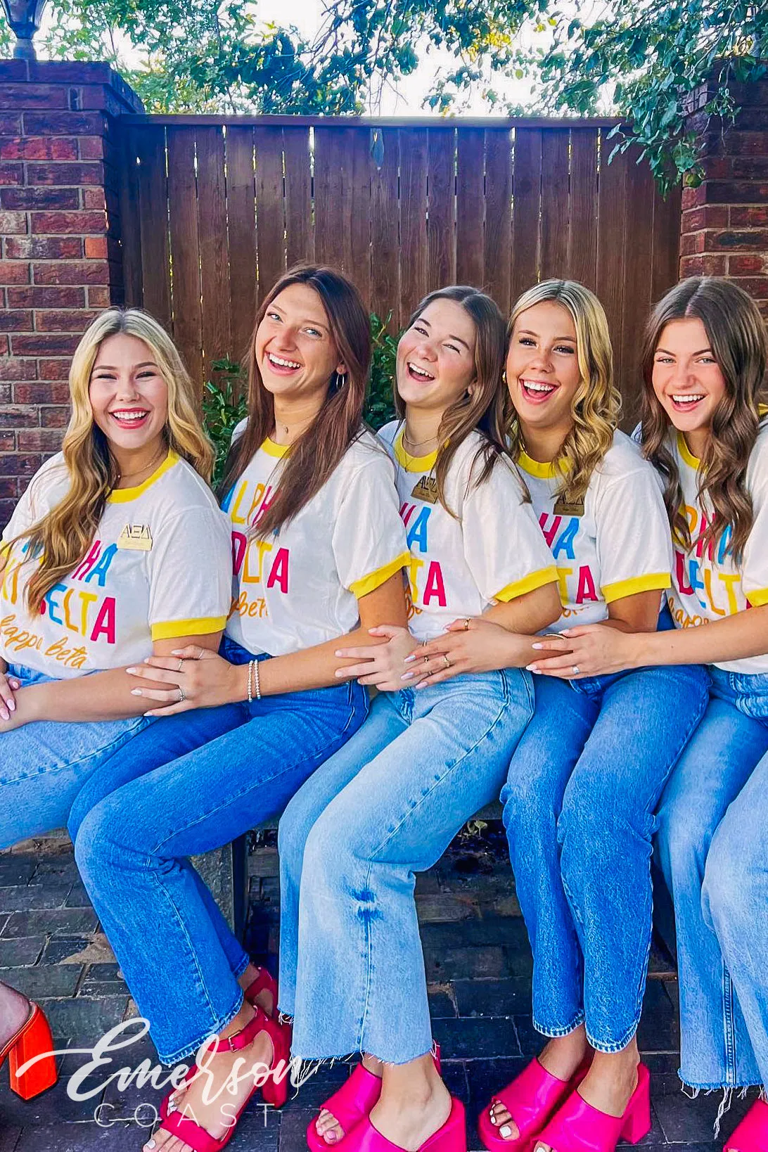 Alpha Xi Delta Bright Colorblock Ringer