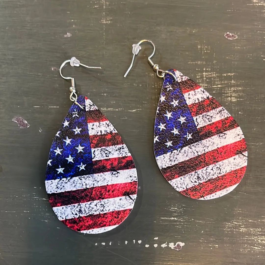 American flag earrings