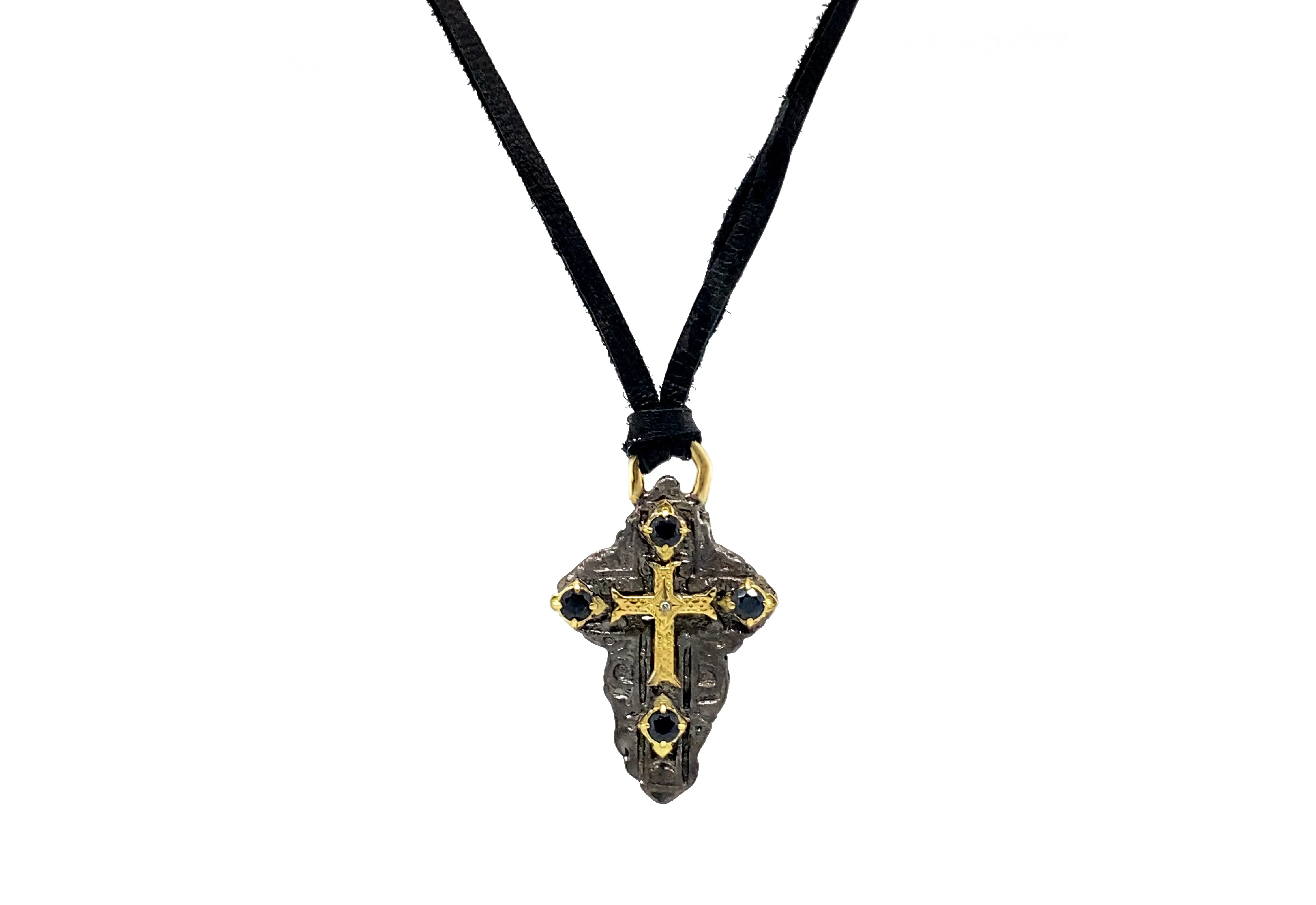 Artifact Cross Leather Necklace