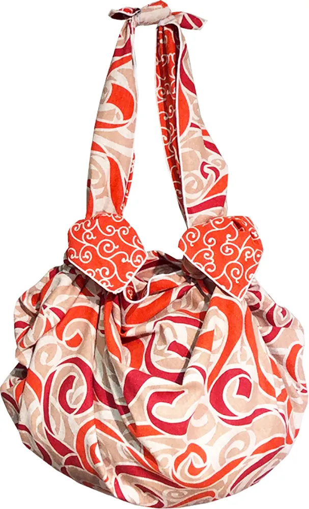 AtarashikiInishie -  Double-Sided Dyeing - Karakusa Red - Furoshiki (Japanese Wrapping Cloth)