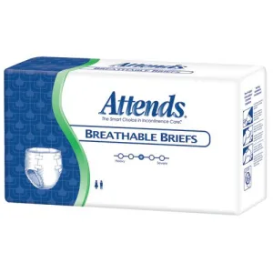 Attends Breathable Briefs Regular 44" - 56" / Bag of 24