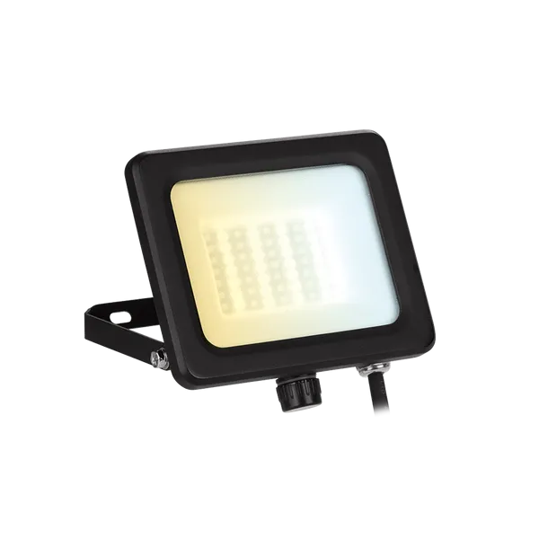 Aurora AU-FLV20CS 230V 20W VelaCS LED IP65 Adjustable Floodlight Black 3000K/4000K/6500K