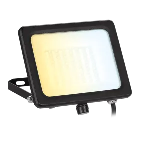 Aurora AU-FLV50CS 230V 50W VelaCS LED IP65 Adjustable Floodlight Black 3000K/4000K/6500K