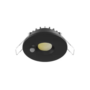 Aurora Esa Spot 100620 230V 6W LED IP65 Fixed Dimmable Downlight PIR Black 2700K/3000K/4000K