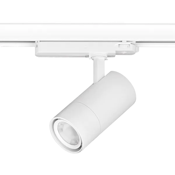 Aurora Focus Slim AU-TKD3CSW 230V 20W LED Track Spotlight 3-Circuit Track Adjustable 24-60deg. Dimmable White 2700/4000/6000K