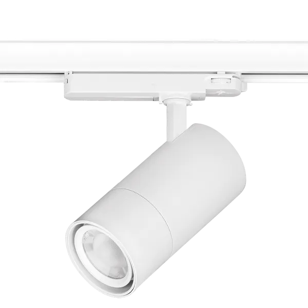 Aurora Focus Slim AU-TKD4CSW 230V 30W LED Track Spotlight 3-Circuit Track Adjustable 24-60deg. Dimmable White 2700/4000/6000K