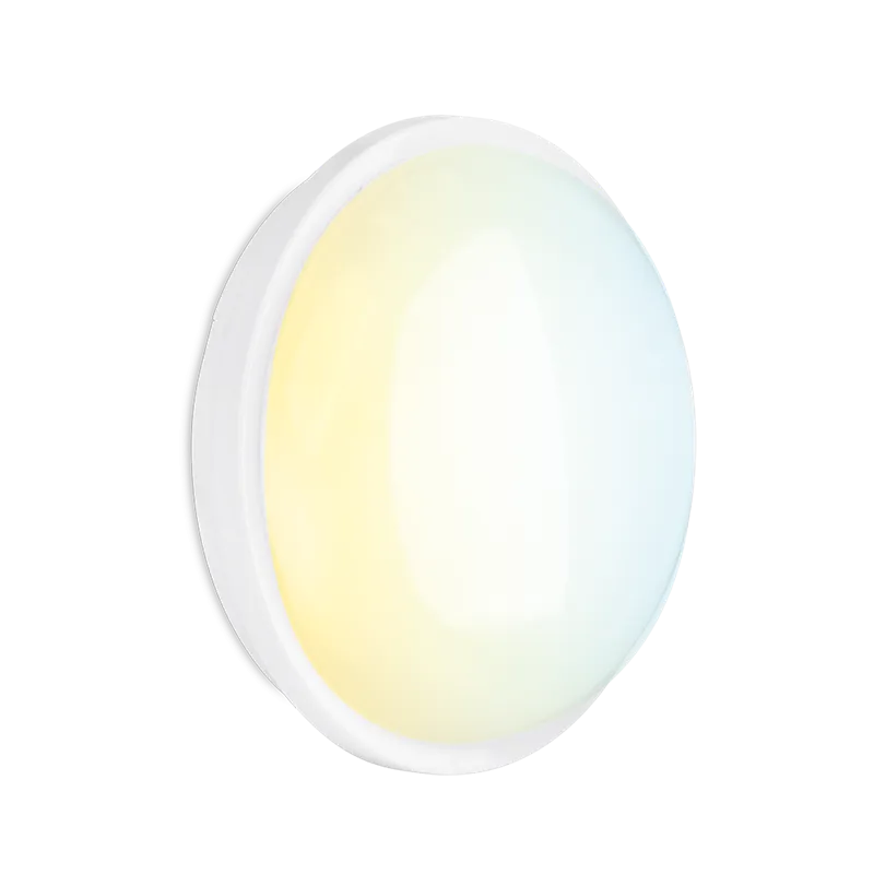 Aurora UtiliteCS AU-BH108CS 240V 8W IP65 Colour Switchable Round LED Bulkhead White 3000/4000/6500K