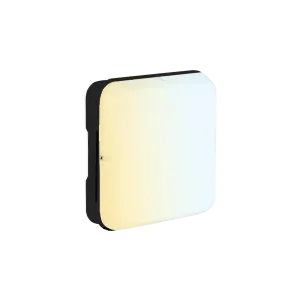 Aurora UtiliteDrumCWS AU-BH18SCWSBLK 230V 10/15/20W LED IP65 Square Bulkhead Black 3000/4000/6500K