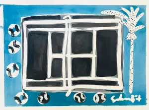 Azure Dot Tennis Court  - 22 x 30
