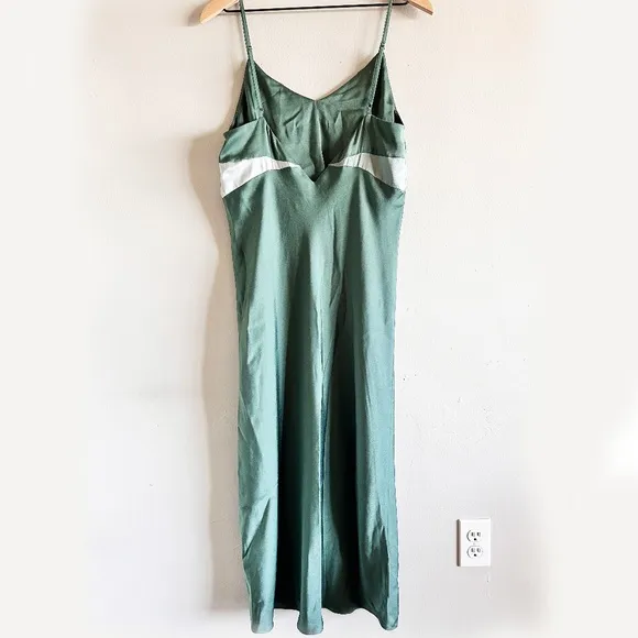 BA&amp;SH Colorblock Crew Dress in Jade, Size L